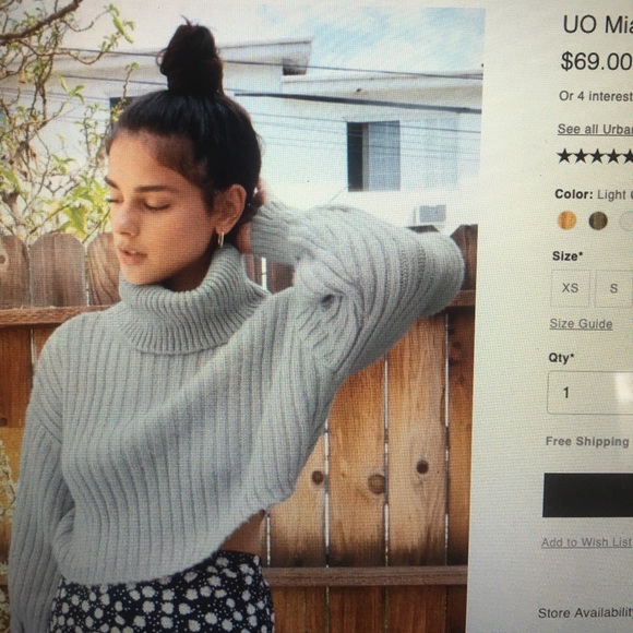 Urban Outfitters Sweaters - Brand new crop sweater.